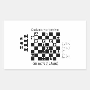 Klassisches Schach-Inspiriertes Design Rechteckiger Aufkleber