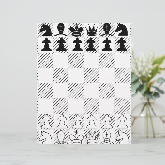 Klassisches Schachbrett (Stehend Vorderseite)