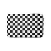 Klassisches Schachbrett-Schwarz-weißes Muster Badematte (Vorderseite)