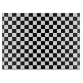 Klassisches Schachbrett-Schwarz-weißes Muster Schneidebrett (Vorderseite)