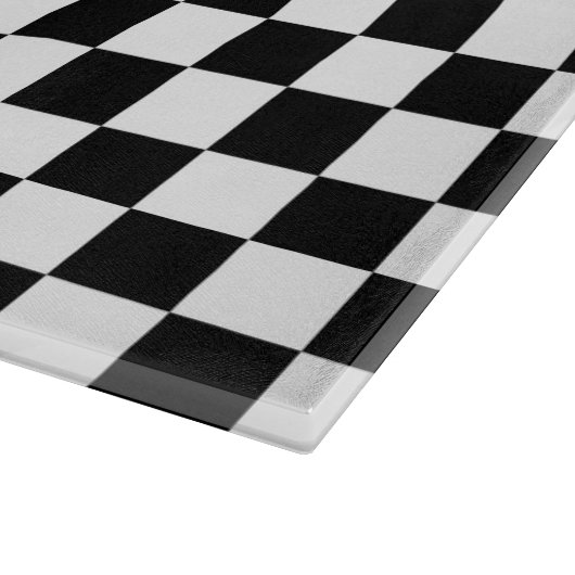 Klassisches Schachbrett-Schwarz-weißes Muster Schneidebrett (Ecke)