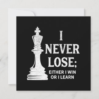 Klassisches Schachdesign, ich verliere nie; ich ge Einladung