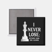 Klassisches Schachdesign, ich verliere nie; ich ge Magnet (Vorderseite/Rückseite)