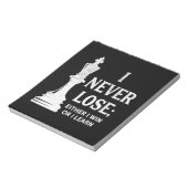 Klassisches Schachdesign, ich verliere nie; ich ge Notizblock (Rotiert)