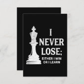 Klassisches Schachdesign, ich verliere nie; ich ge RSVP Karte (Vorne/Hinten)