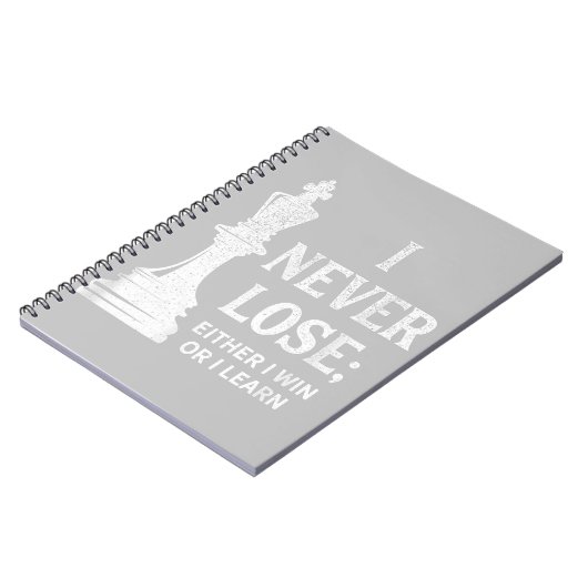 Klassisches Schachdesign, ich verlieren nie; Ich o Notizblock (Linke Seite)