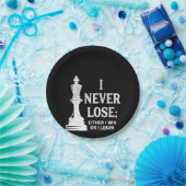 Klassisches Schachdesign, ich verlieren nie; Ich o Pappteller (Party)