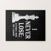 Klassisches Schachdesign, ich verlieren nie; Ich o Puzzle (Horizontal)