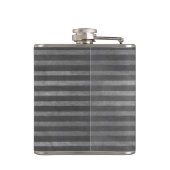 Klassisches, schicke Perlmutt mit Glück Kleeblatt  Flachmann (Rückseite)