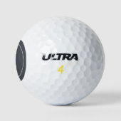Klassisches Schiefergrau personalisiertes Monogram Golfball (Logo)