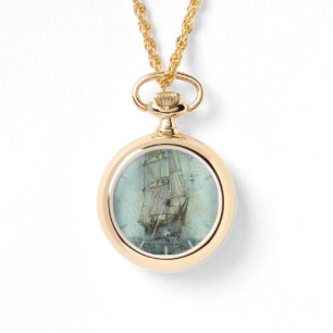 Klassisches Schiff (blau) Armbanduhr