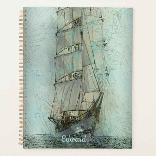 Klassisches Schiff (blau) Planer (Vorderseite)