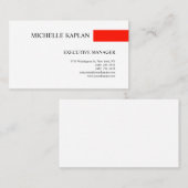 Klassisches Schlicht Einfaches Minimalistisches Ro Visitenkarte (Vorne/Hinten)