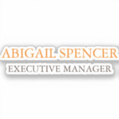 Klassisches Schlicht Einfaches Schwarz-weißes Beru Aufkleber (Vorderseite)