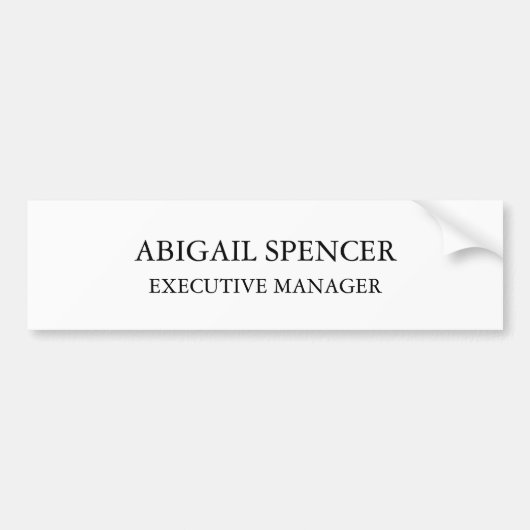 Klassisches Schlicht Einfaches Schwarz-weißes Beru Autoaufkleber (Vorne)