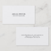 Klassisches Schlicht Einfaches Schwarz-weißes Beru Visitenkarte (Vorne/Hinten)