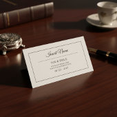 Klassisches Schlichtes Berufliches Schwarz-Weiß-Ge Visitenkarte