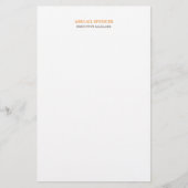 Klassisches Schlichtes, einfaches und Berufliches Briefpapier (Vorderseite)