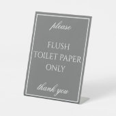 Klassisches schlichtes graues Badezimmer sepotisch Sockelschild (Vorderseite)