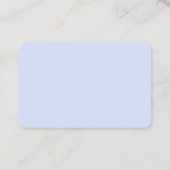 Klassisches schlichtes, minimalistisches Blau Visitenkarte (Rückseite)