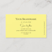 Klassisches Schlichtes Schwarz und Gelb mit Logo S Visitenkarte (Rückseite)