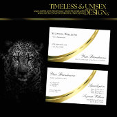 Klassisches Schlichtes Weiß mit dekorativer Goldde Visitenkarte