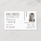 Klassisches Schlichtes Weiß mit Logos und Foto Ber Visitenkarte (Rückseite)