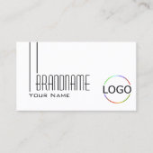 Klassisches Schlichtes Weiß mit Logos und Foto Ber Visitenkarte (Vorderseite)