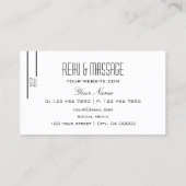 Klassisches Schlichtes Weiß mit Monogramm Beruflic Visitenkarte (Rückseite)