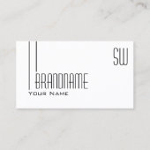 Klassisches Schlichtes Weiß mit Monogramm und Foto Visitenkarte (Vorderseite)