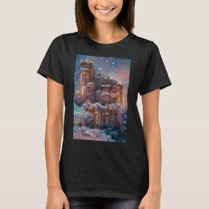 Klassisches Schloss, Winter Mittelalterliche Burg, T-Shirt
