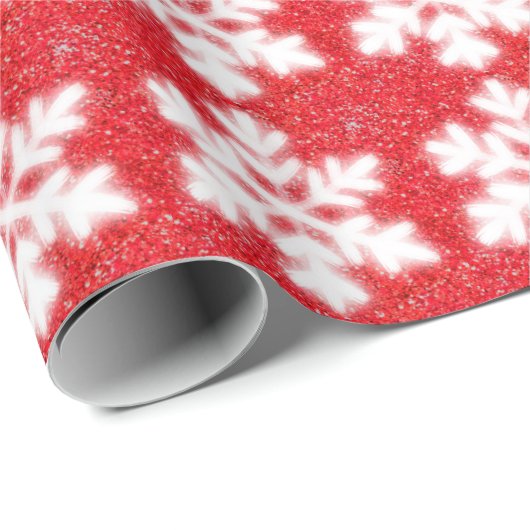 Klassisches Schneeflockenmuster Geschenkpapier (Rolleneckpunkt)