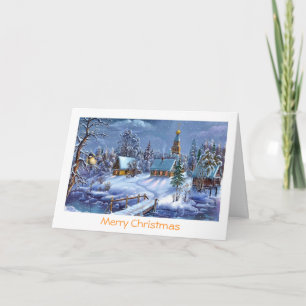 Klassisches, schönes, vintage Weihnachtsbild Feiertagskarte