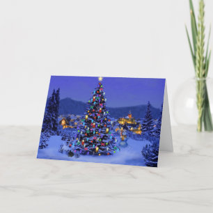 Klassisches, schönes, vintage Weihnachtsbild Feiertagskarte