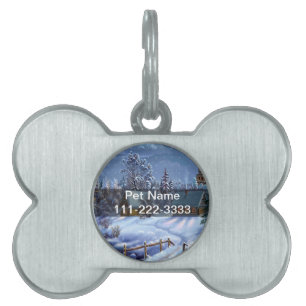 Klassisches, schönes, vintage Weihnachtsbild Tiermarke