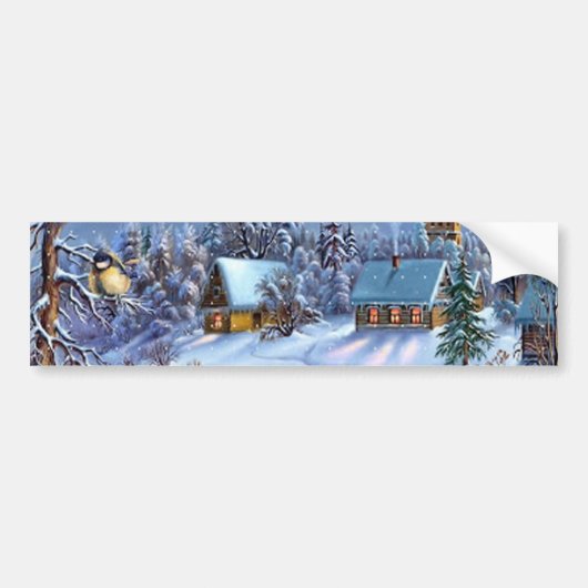 Klassisches, schönes Weihnachtsbild Autoaufkleber (Vorne)