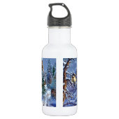 Klassisches, schönes Weihnachtsbild Edelstahlflasche (Rückseite)