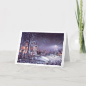 Klassisches, schönes Weihnachtsbild Feiertagskarte (Vorderseite)