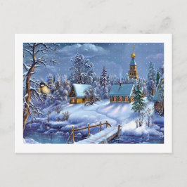 Klassisches, schönes Weihnachtsbild Feiertagspostkarte