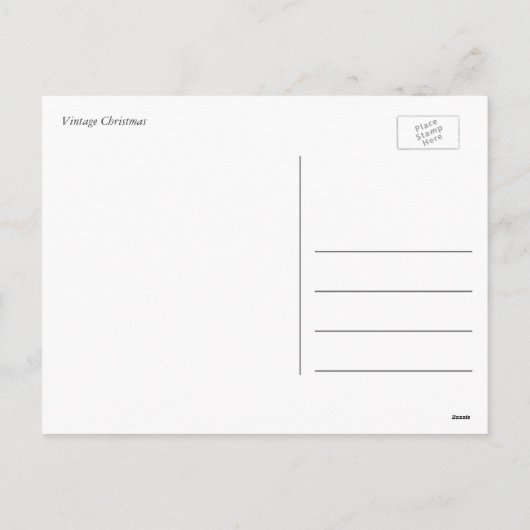 Klassisches, schönes Weihnachtsbild Feiertagspostkarte (Rückseite)