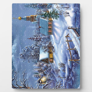 Klassisches, schönes Weihnachtsbild Fotoplatte