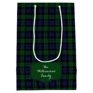 Klassisches schottisches Black Watch-Tartan-Karo Mittlere Geschenktüte