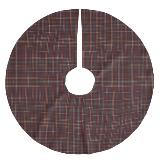 Klassisches schottisches Muster Polyester Weihnachtsbaumdecke (Vorderseite)