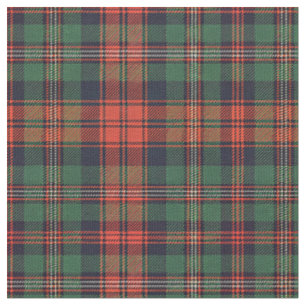 Klassisches schottisches Tartan Rot & Grün Karomus Stoff