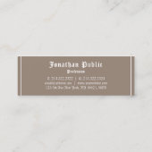 Klassisches Schriftart Design Beruflich Elegant Sc Mini Visitenkarte (Rückseite)