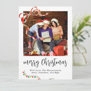 Klassisches Schriftzug Frohe Weihnachten Band Akze