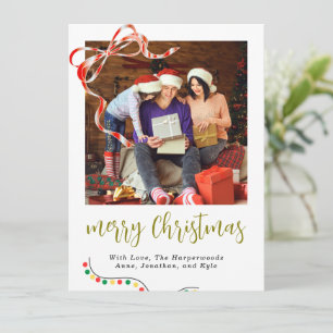 Klassisches Schriftzug Frohe Weihnachten Band Akze