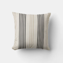 Klassisches Schwarz-Beige-Ticking-Streifenmuster