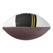 Klassisches Schwarz & Gold auf weißem 2 Panel Desi Football (Gedreht 90)