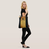 Klassisches Schwarz-Gold-Design Tasche (Am Model)